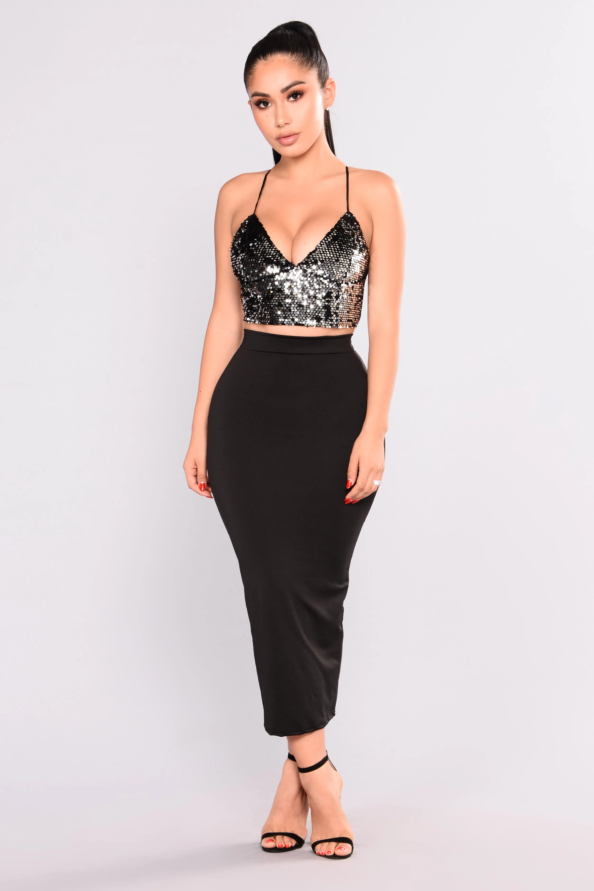 Amora Crop Top - Silver