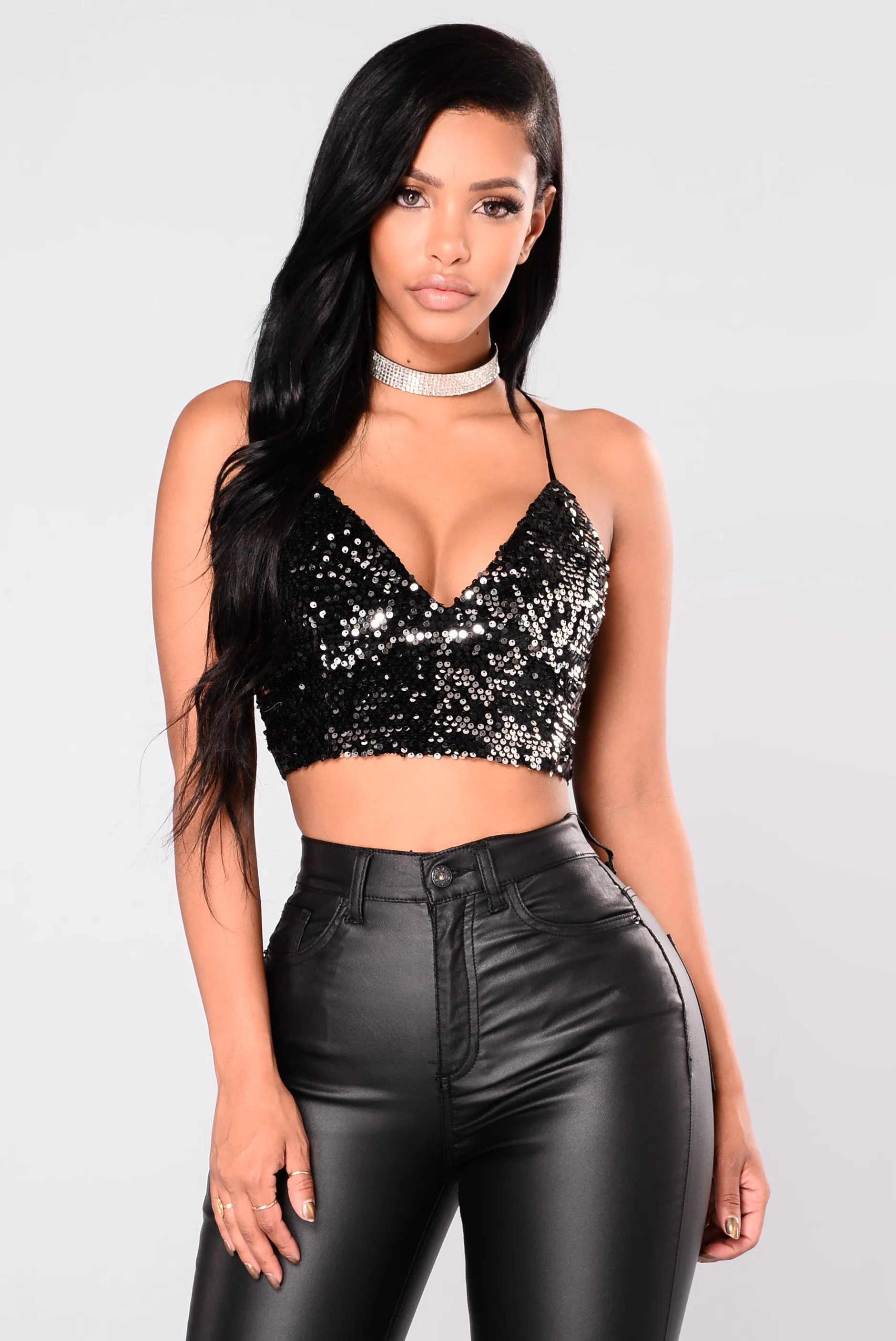 Amora Crop Top - Silver