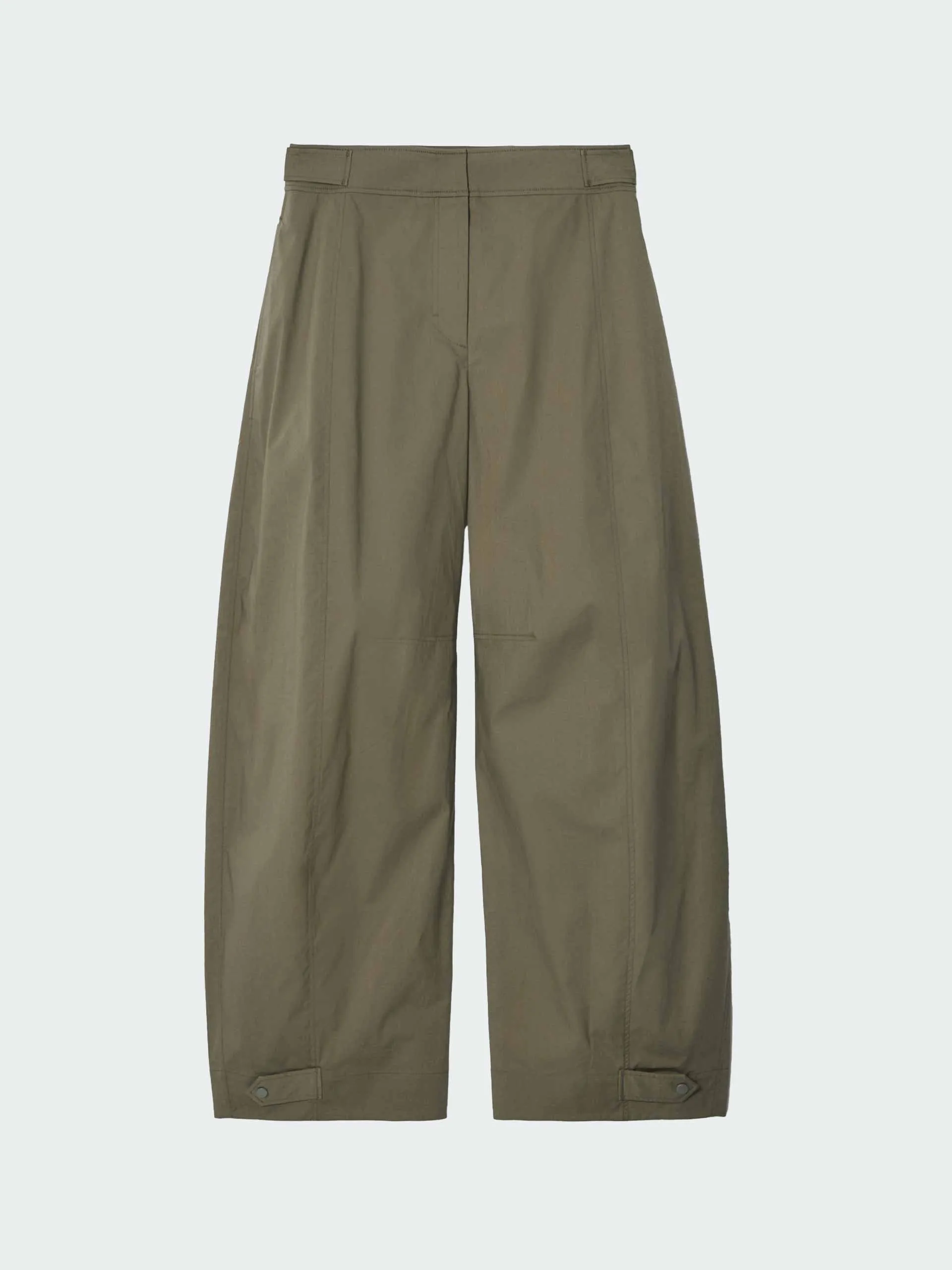 Barrel-leg utility trousers