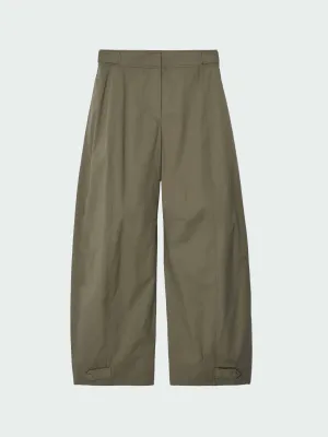 Barrel-leg utility trousers