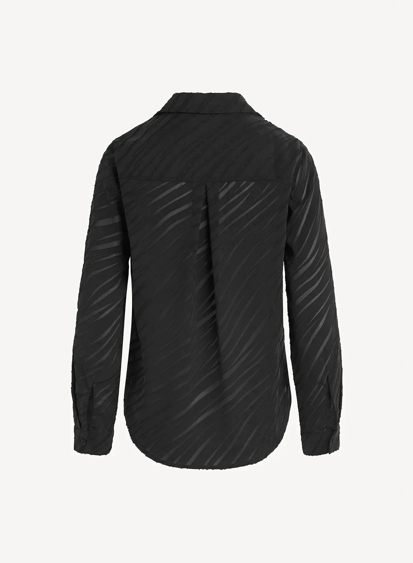 BEL Black Zebra Burn Out Button- Down Top