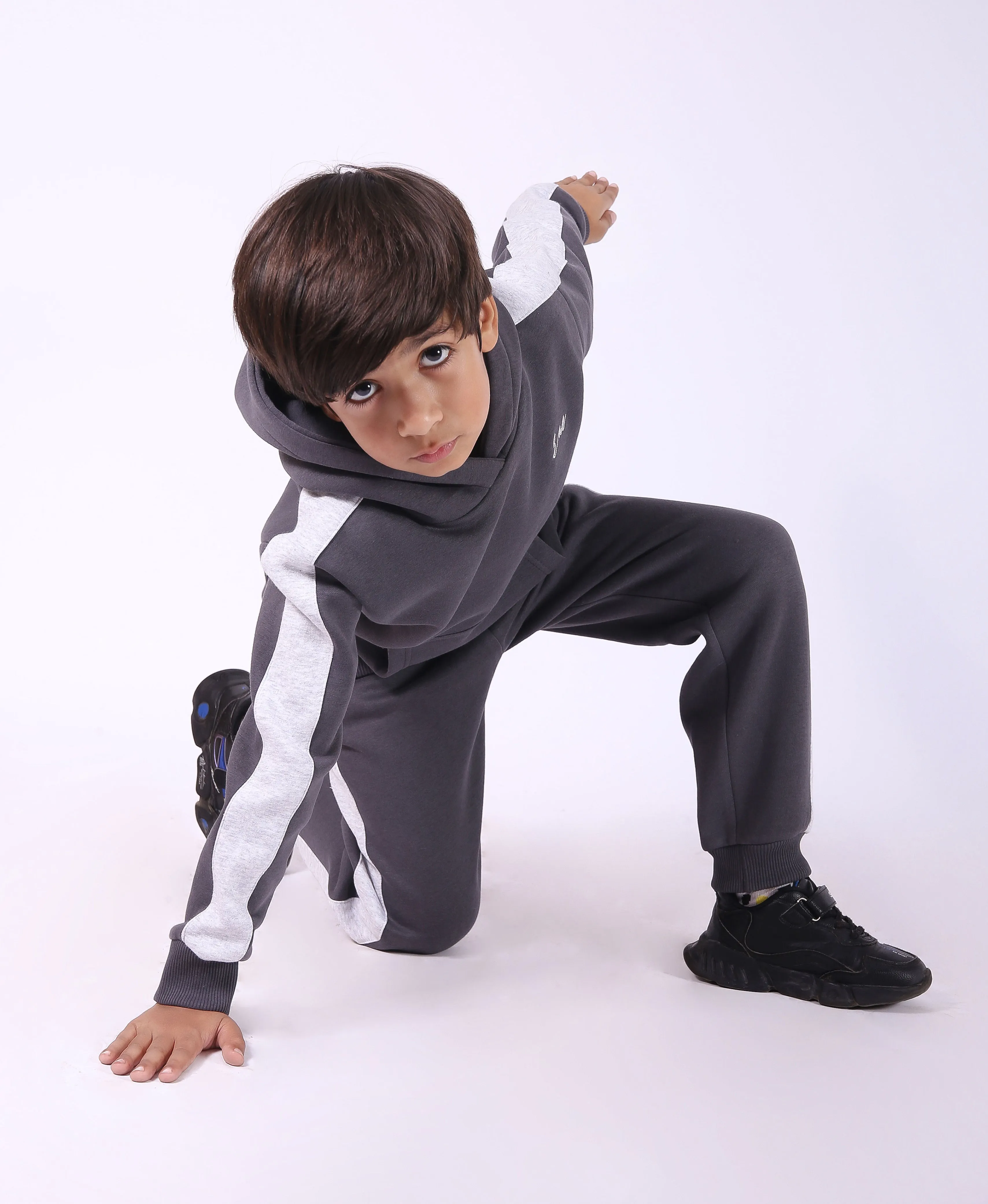Boys Packs Rm ( Grey ) Stripe Trouser ( Grey )