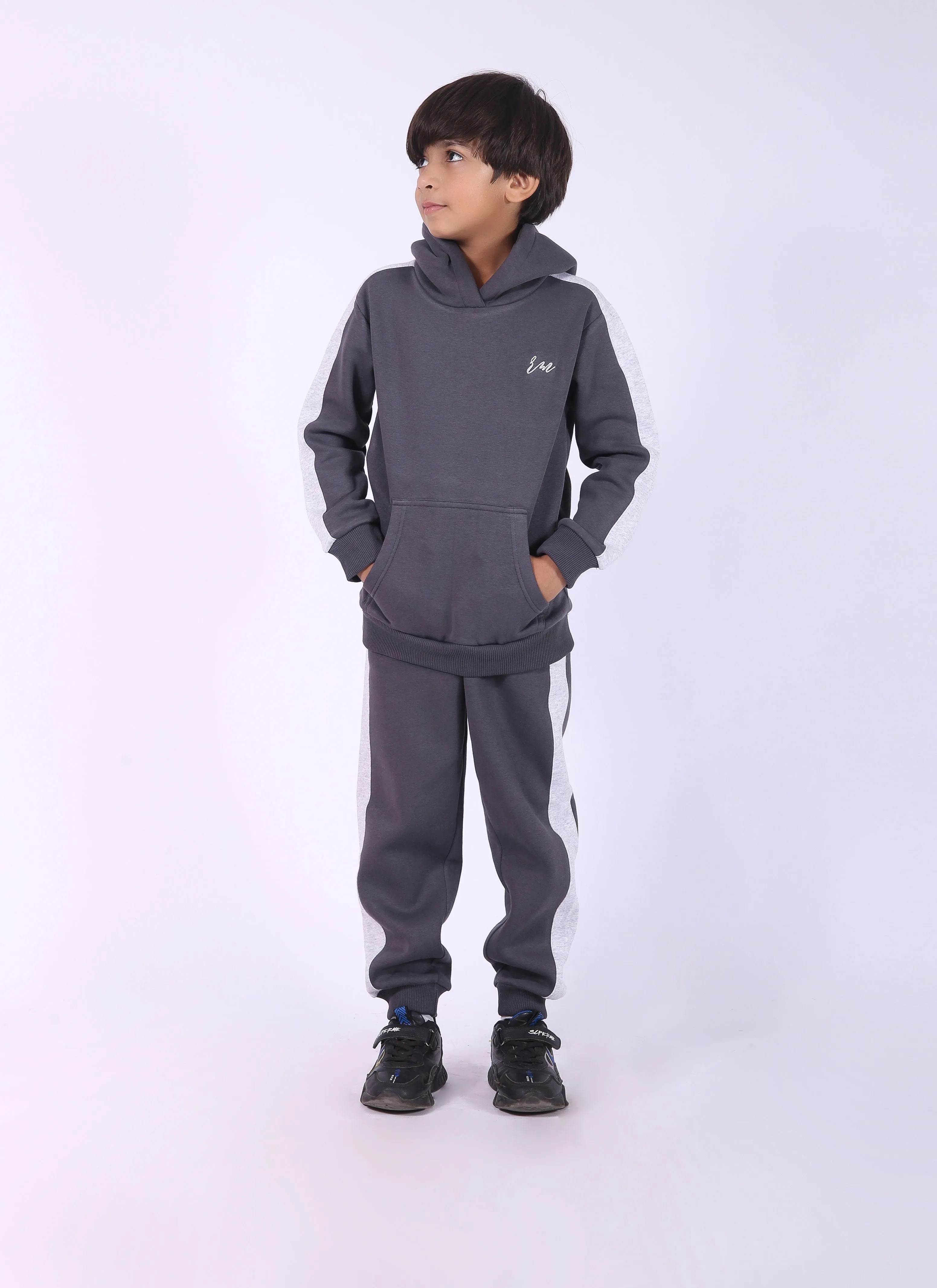Boys Packs Rm ( Grey ) Stripe Trouser ( Grey )
