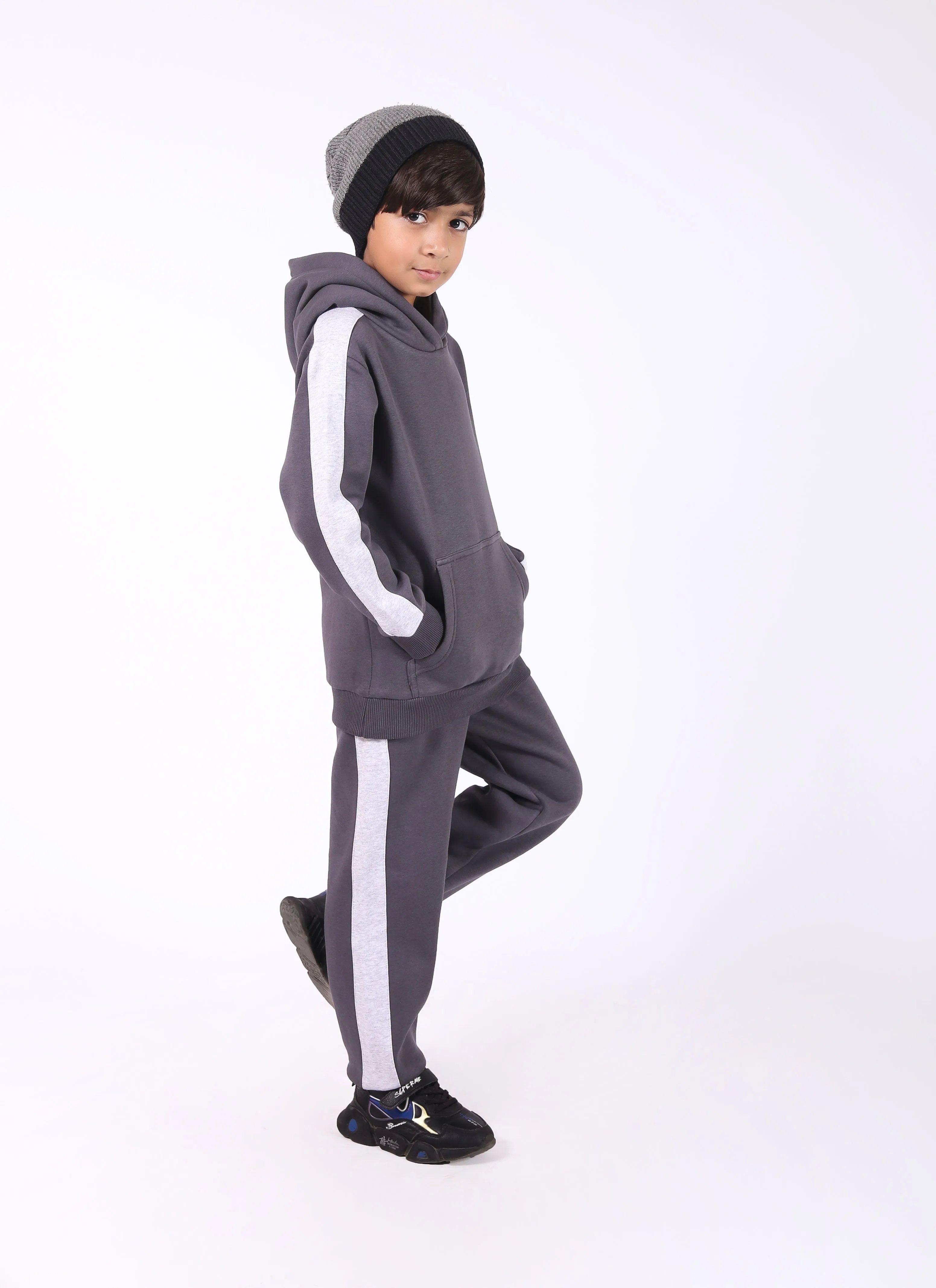 Boys Packs Rm ( Grey ) Stripe Trouser ( Grey )