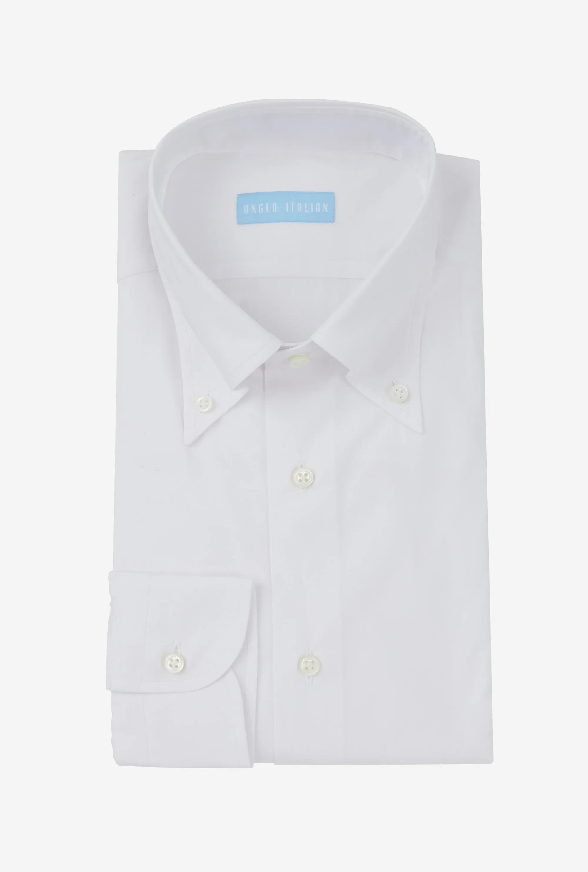 Button Down Cotton Poplin Shirt White