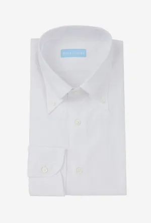 Button Down Cotton Poplin Shirt White