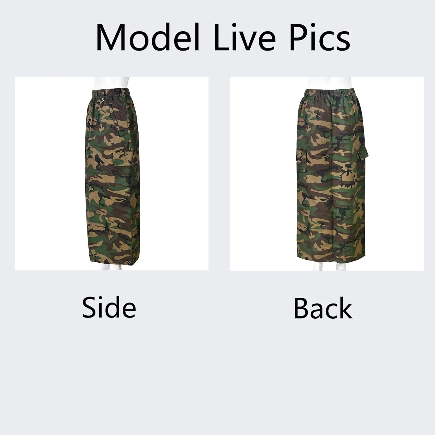 Camo Skirts for Women Fashion Casual Cargo Skirt with Pockets Y2K Street