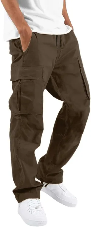 Cargo Sweatpants for Men Big and Tall Pants for Running Sweatpants Hiking Mens Sweatpants Casual Cotton Chinos Cargo