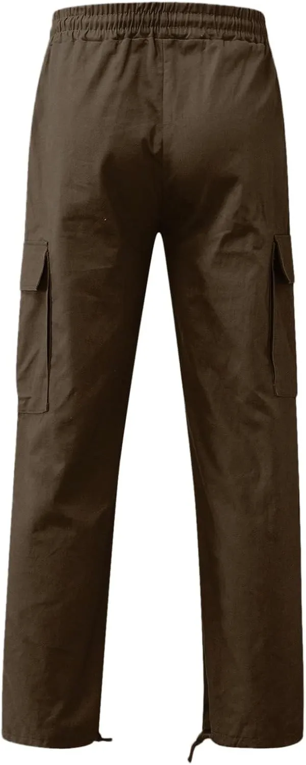 Cargo Sweatpants for Men Big and Tall Pants for Running Sweatpants Hiking Mens Sweatpants Casual Cotton Chinos Cargo