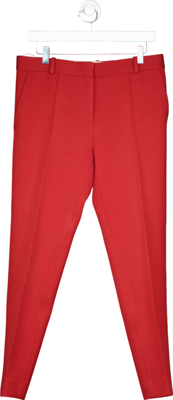 Celine Red Tailored Trousers UK 10