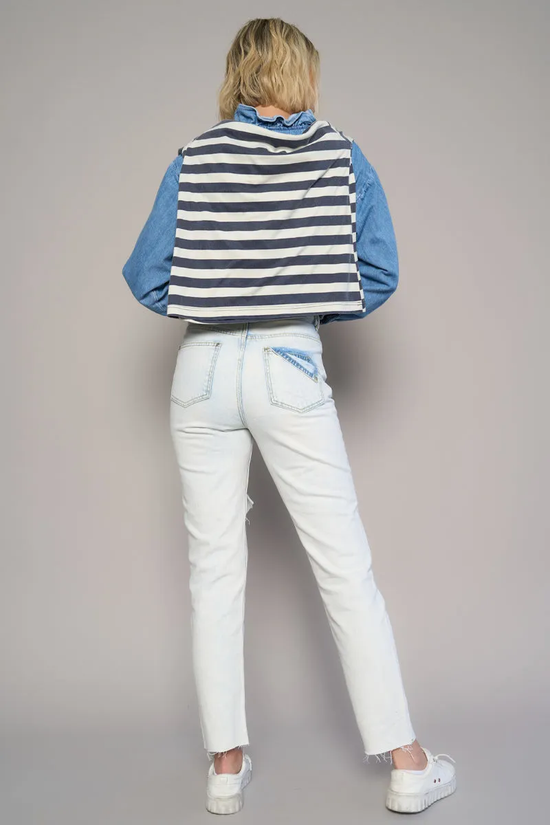 Easy on Me High Rise Ankle Straight Jeans