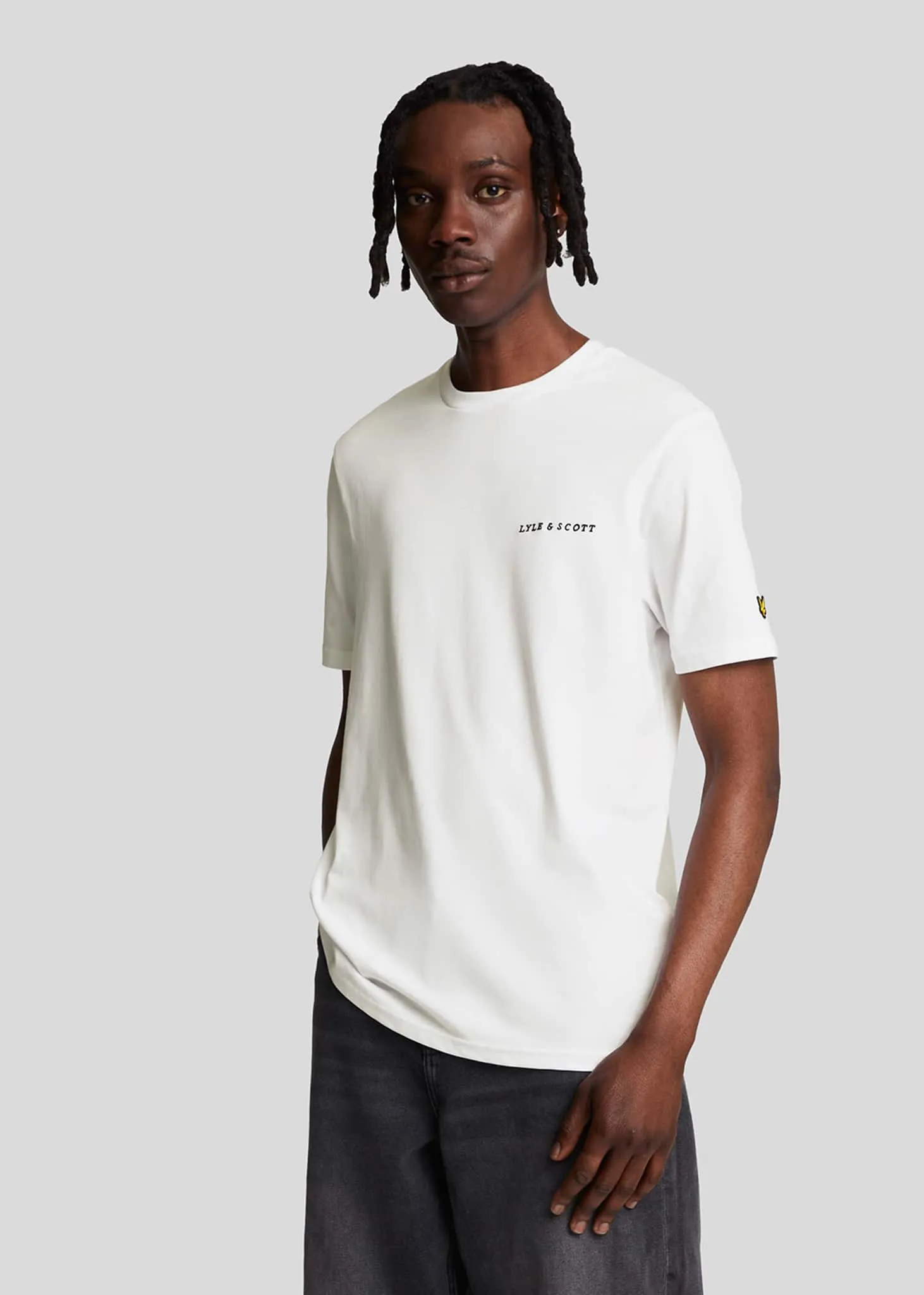 Embroidered t-shirt - white jet black