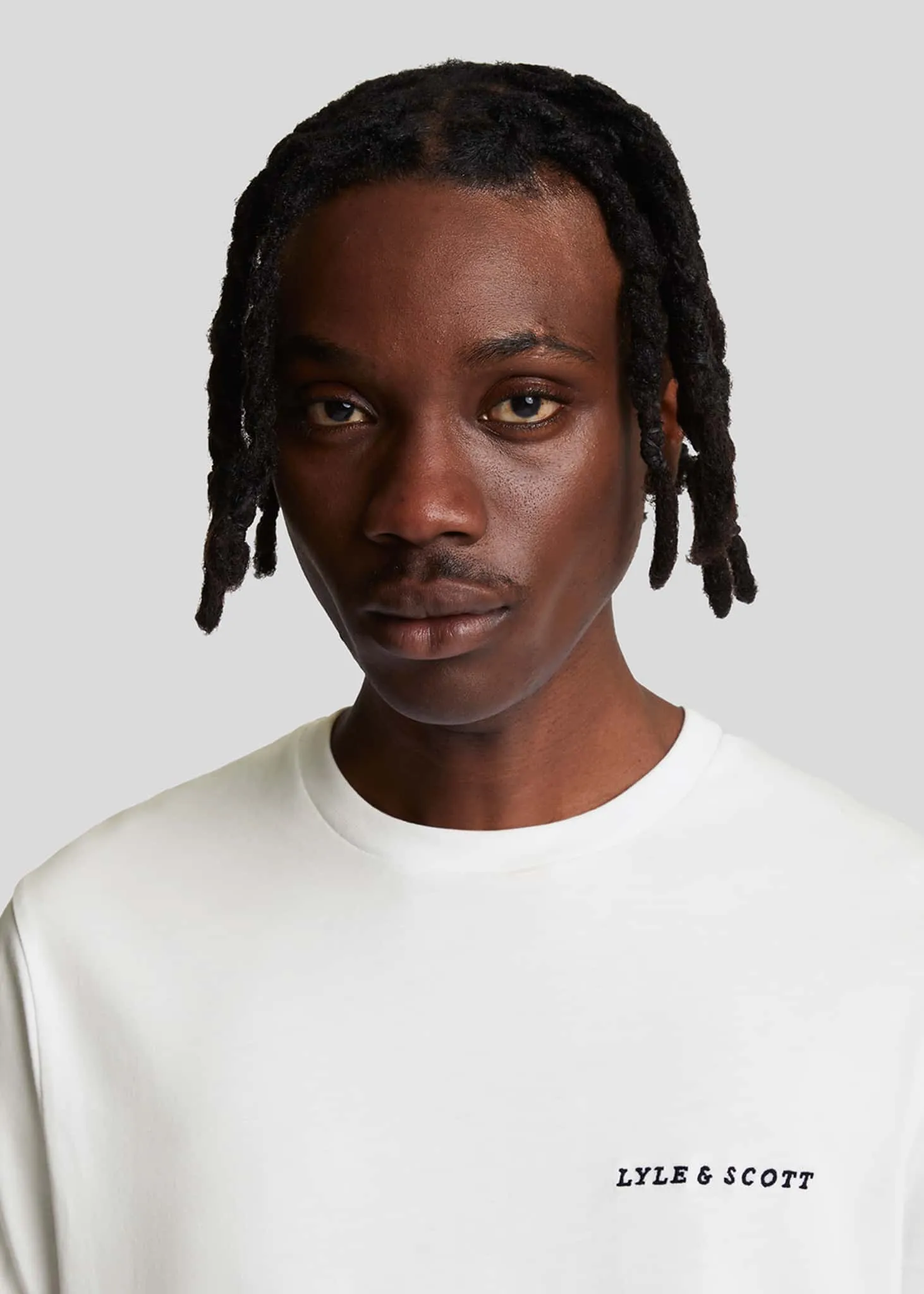 Embroidered t-shirt - white jet black