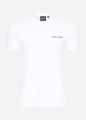 Embroidered t-shirt - white jet black