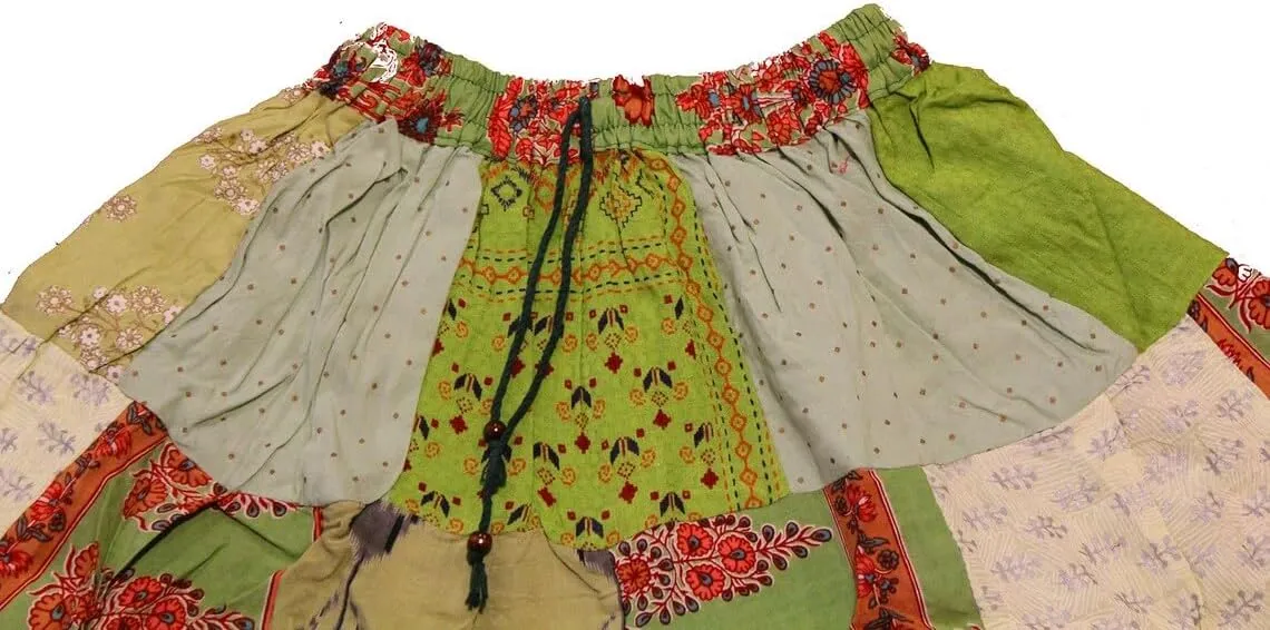 ETHINUMATIC Short Skirt, Patch Work, Maxi Short Skirt, Boho Patch Work Skirts, Handmade Skirt