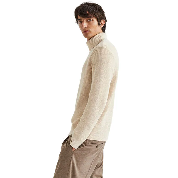 H&M Regular Fit Turtleneck Sweater, beige
