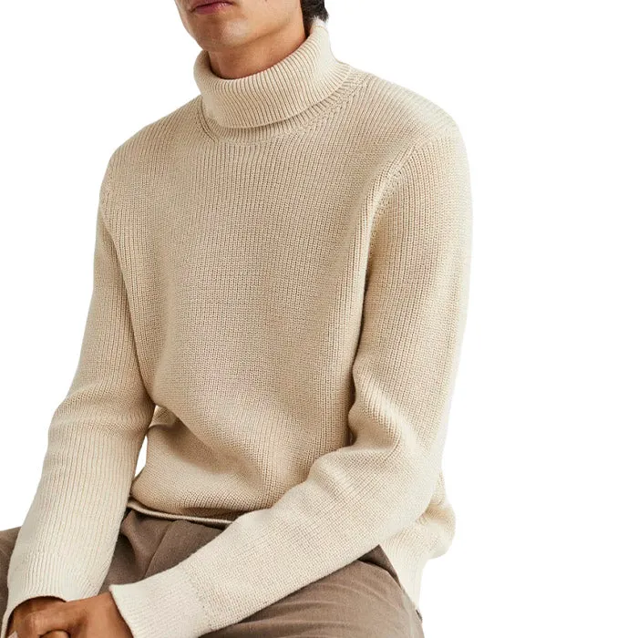 H&M Regular Fit Turtleneck Sweater, beige
