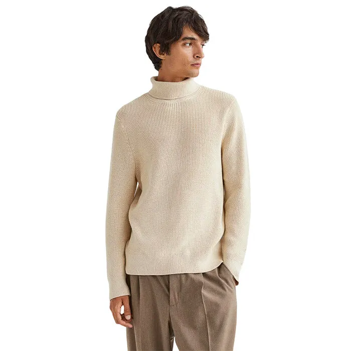 H&M Regular Fit Turtleneck Sweater, beige