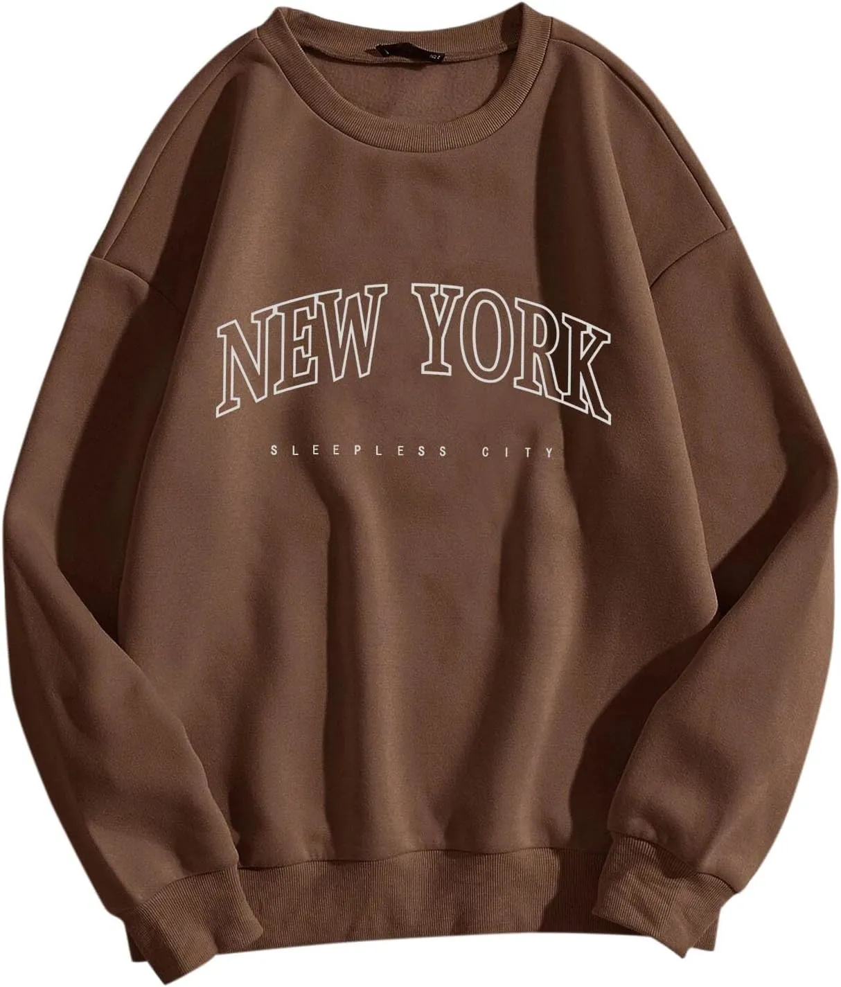 iLH Womens Oversized Hoodies Letter Printed Solid Color No Hood Pullover Sweatshirts For Women Streetwear Leisure Hoodies