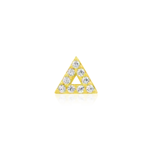 J-89 JUNIPURR GOLD TRIANGLE WITH CZ STONES