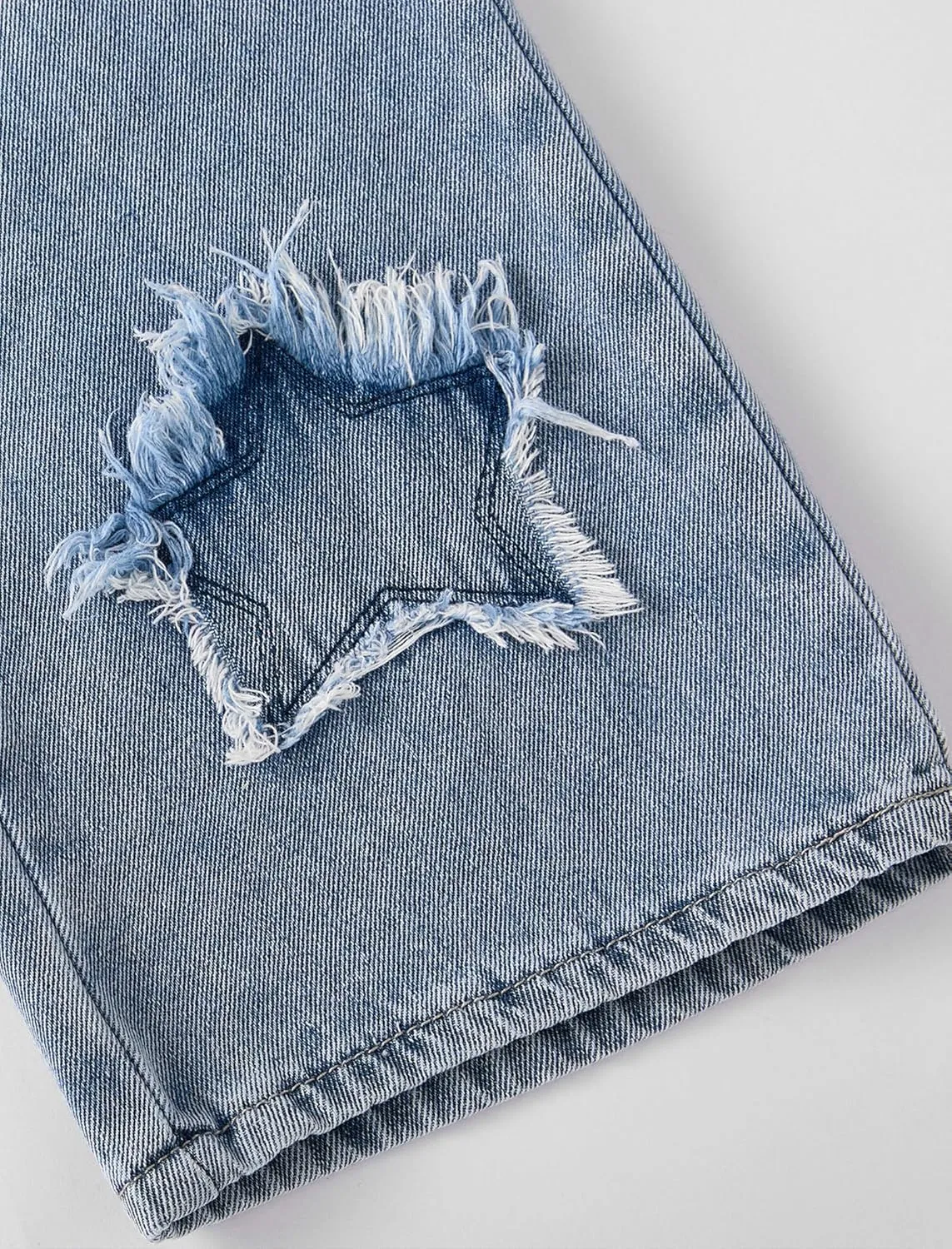 Jeans for Girls Baggy Wide Leg Cute Bow High Elastic Waisted Denim Pants Y2K Boyfriend Skater Streetwear 7-14Y
