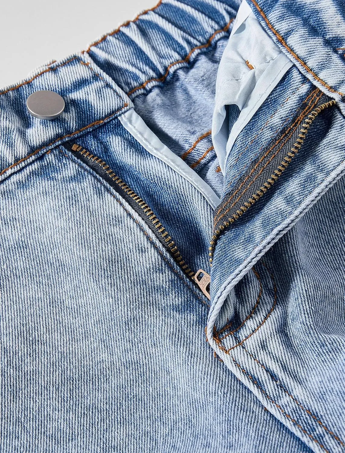 Jeans for Girls Baggy Wide Leg Cute Bow High Elastic Waisted Denim Pants Y2K Boyfriend Skater Streetwear 7-14Y