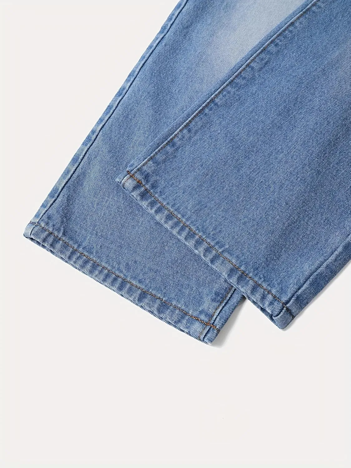 Jeans for Girls Baggy Wide Leg Cute Bow High Elastic Waisted Denim Pants Y2K Boyfriend Skater Streetwear 7-14Y