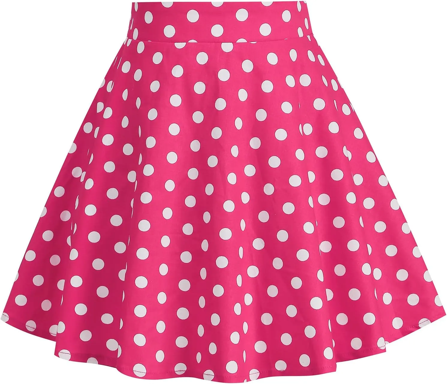 Kid Girls Summer Vintage Polka Dots A Line Knee Length Skirt