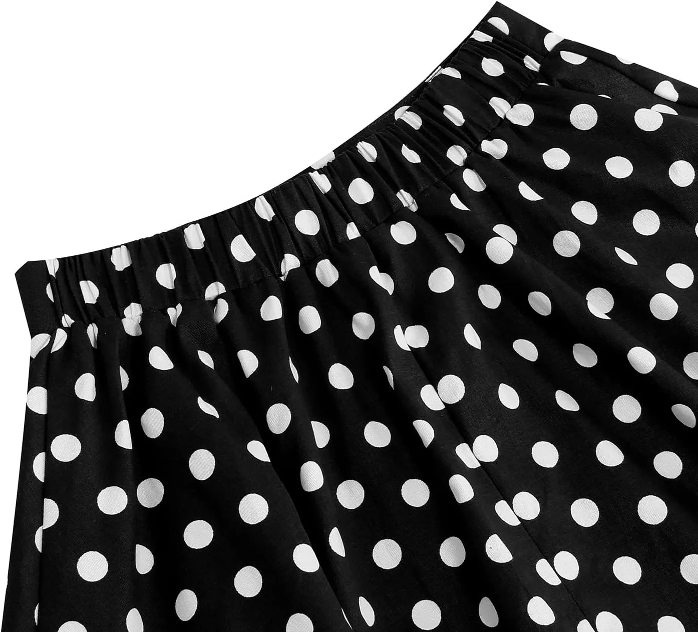 Kid Girls Summer Vintage Polka Dots A Line Knee Length Skirt
