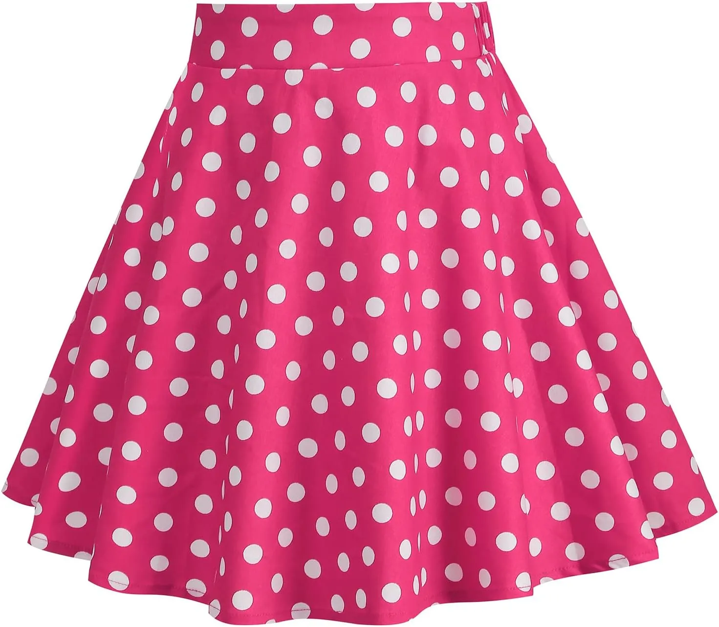 Kid Girls Summer Vintage Polka Dots A Line Knee Length Skirt