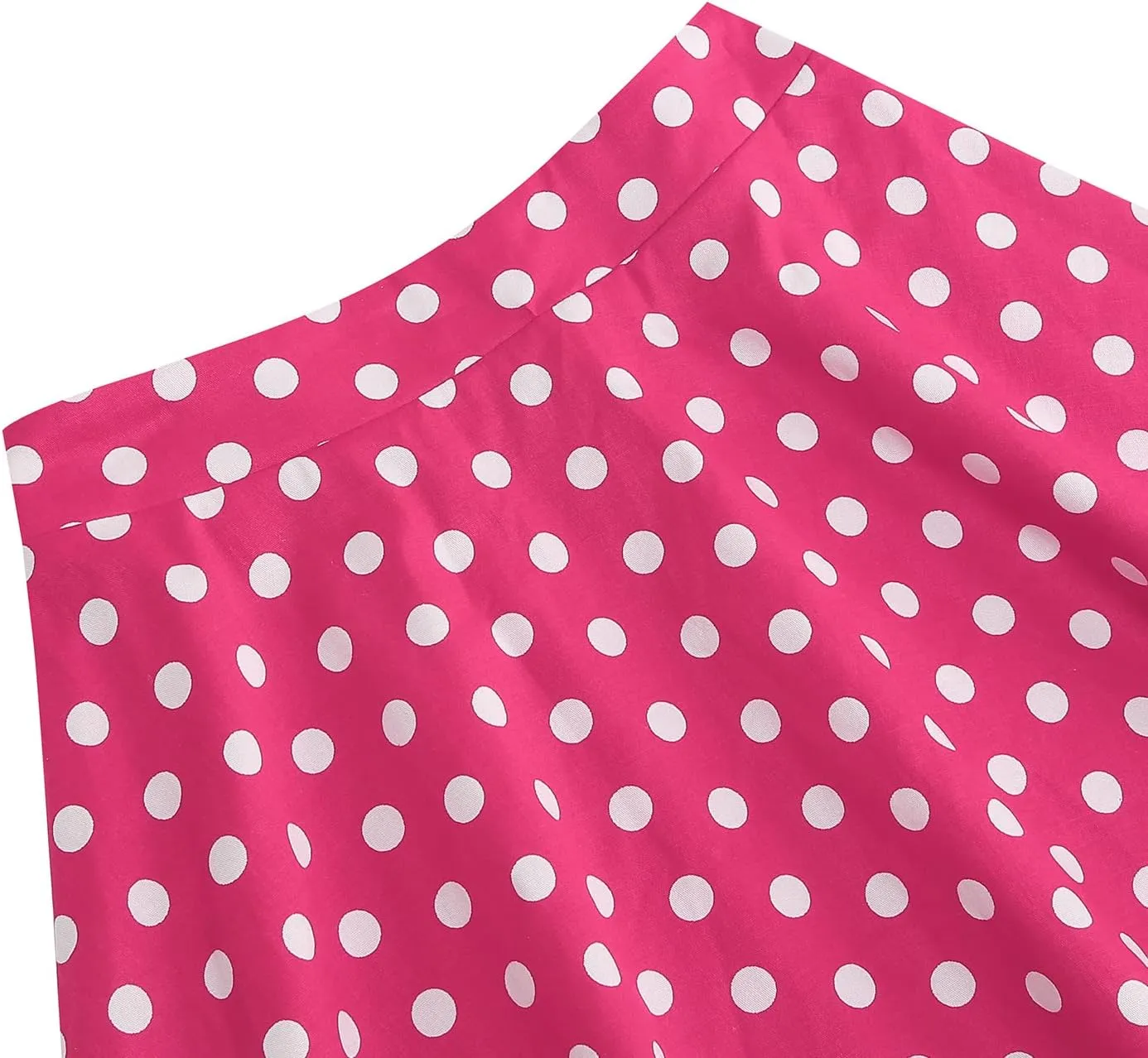 Kid Girls Summer Vintage Polka Dots A Line Knee Length Skirt