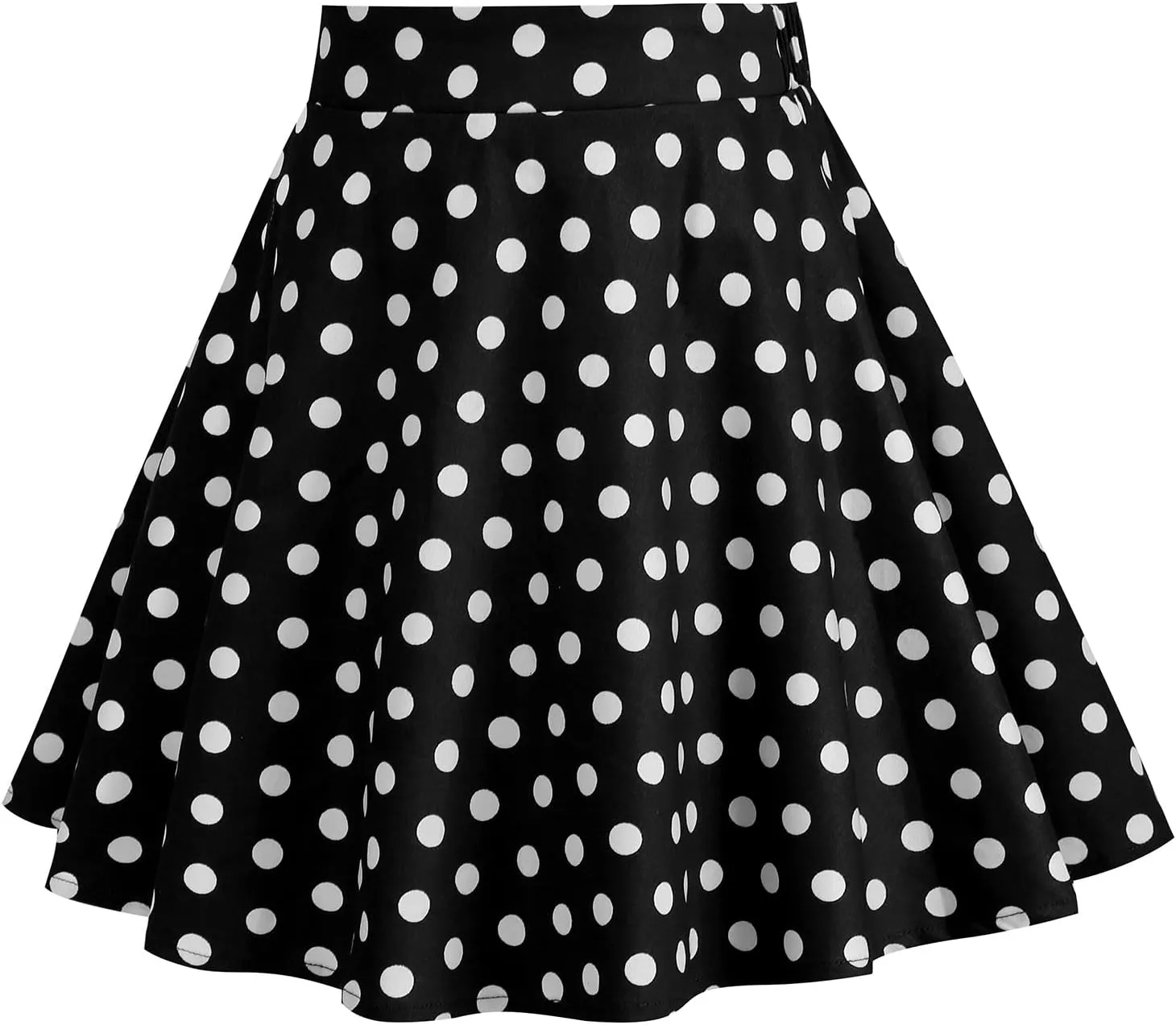 Kid Girls Summer Vintage Polka Dots A Line Knee Length Skirt