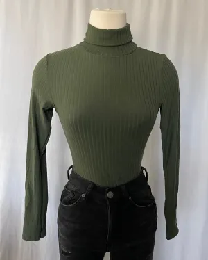 Leena Turtle Neck Bodysuit (Olive)