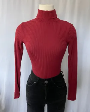 Leena Turtle Neck Bodysuit (Rust)
