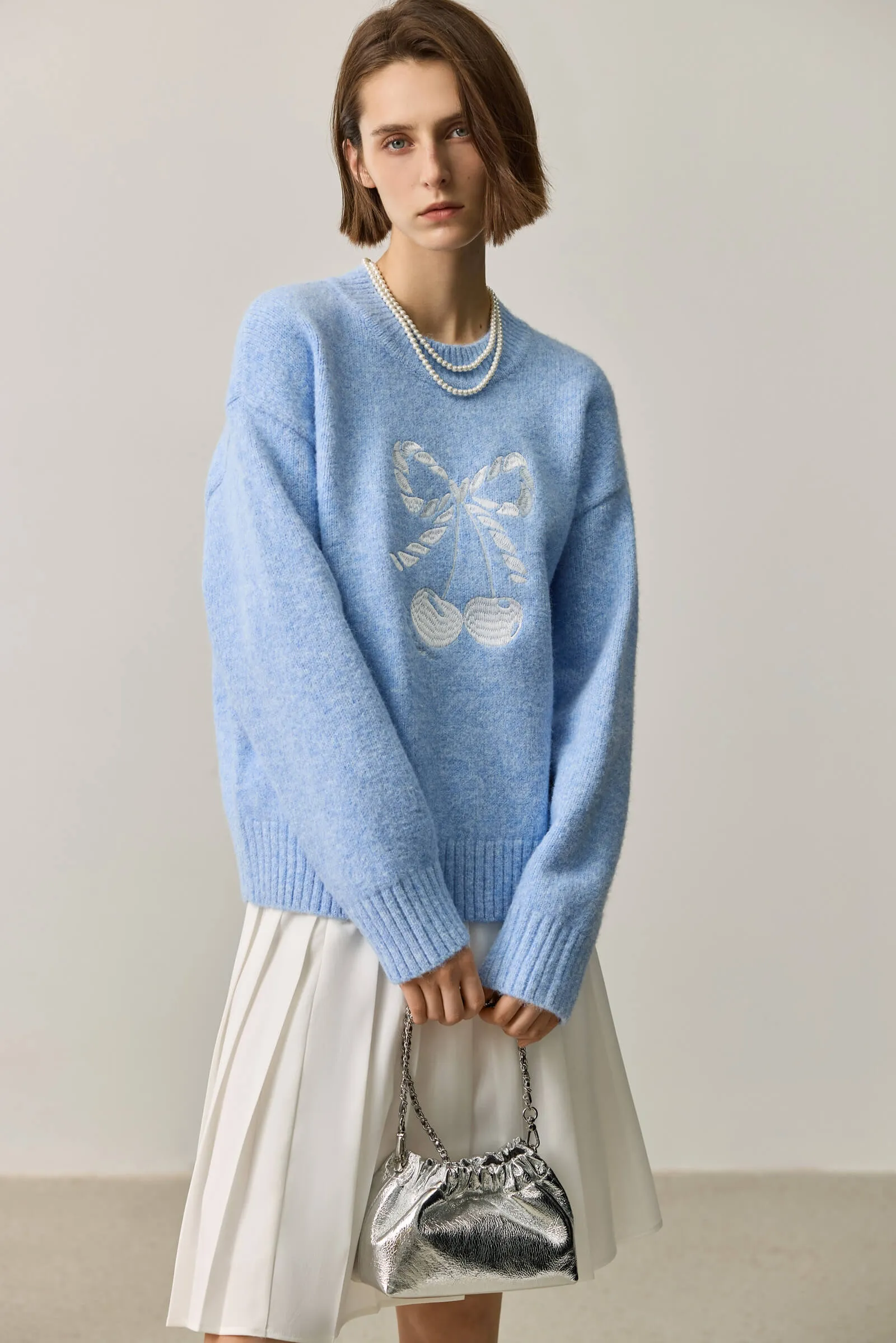 LILY Sweet Embroidered Sweater