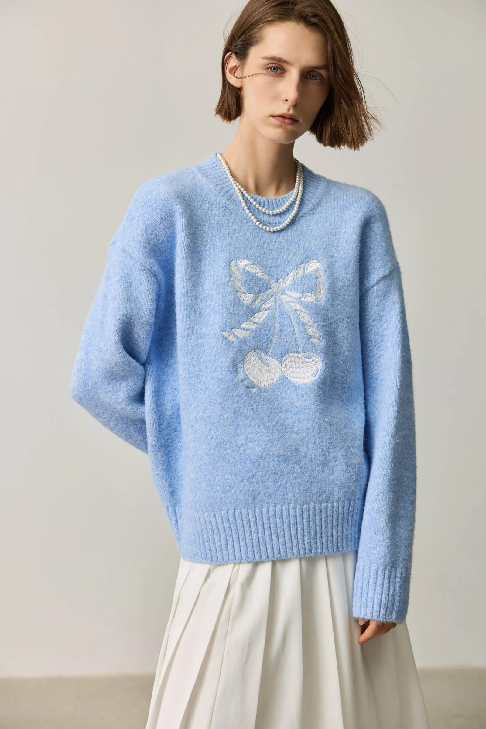 LILY Sweet Embroidered Sweater