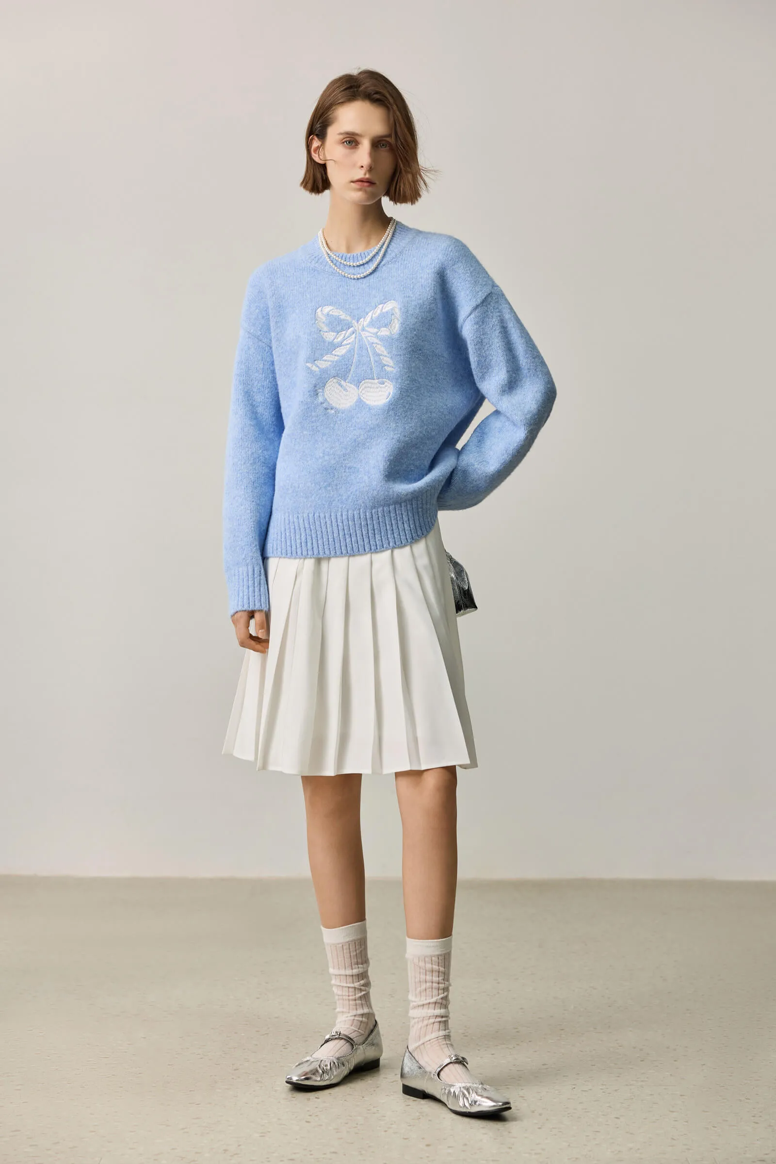 LILY Sweet Embroidered Sweater