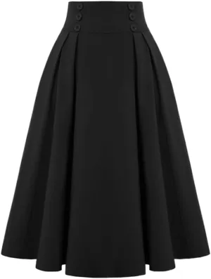 LIXINGHEITANG High Waist Summer Pleated Skirts for Women Korean Style Casual Big A-Line Long Skirt Female Dresses