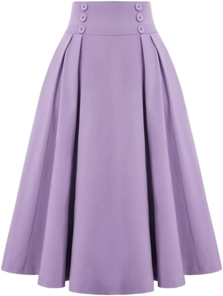 LIXINGHEITANG High Waist Summer Pleated Skirts for Women Korean Style Casual Big A-Line Long Skirt Female Dresses