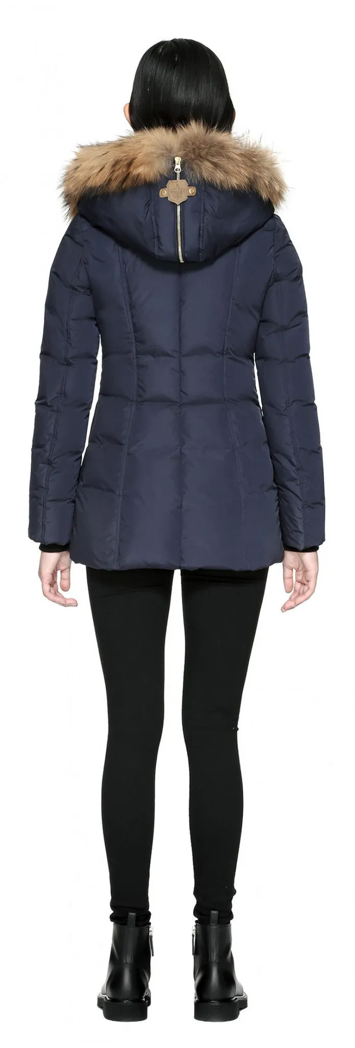 Mackage Akiva Ink Long Wool Blend Statement Coat - Chic Outerwear for Stylish Layering