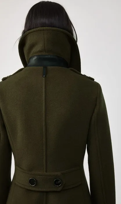 Mackage Elodie Military Green Wool Coat