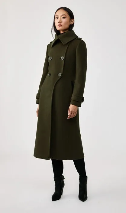 Mackage Elodie Military Green Wool Coat