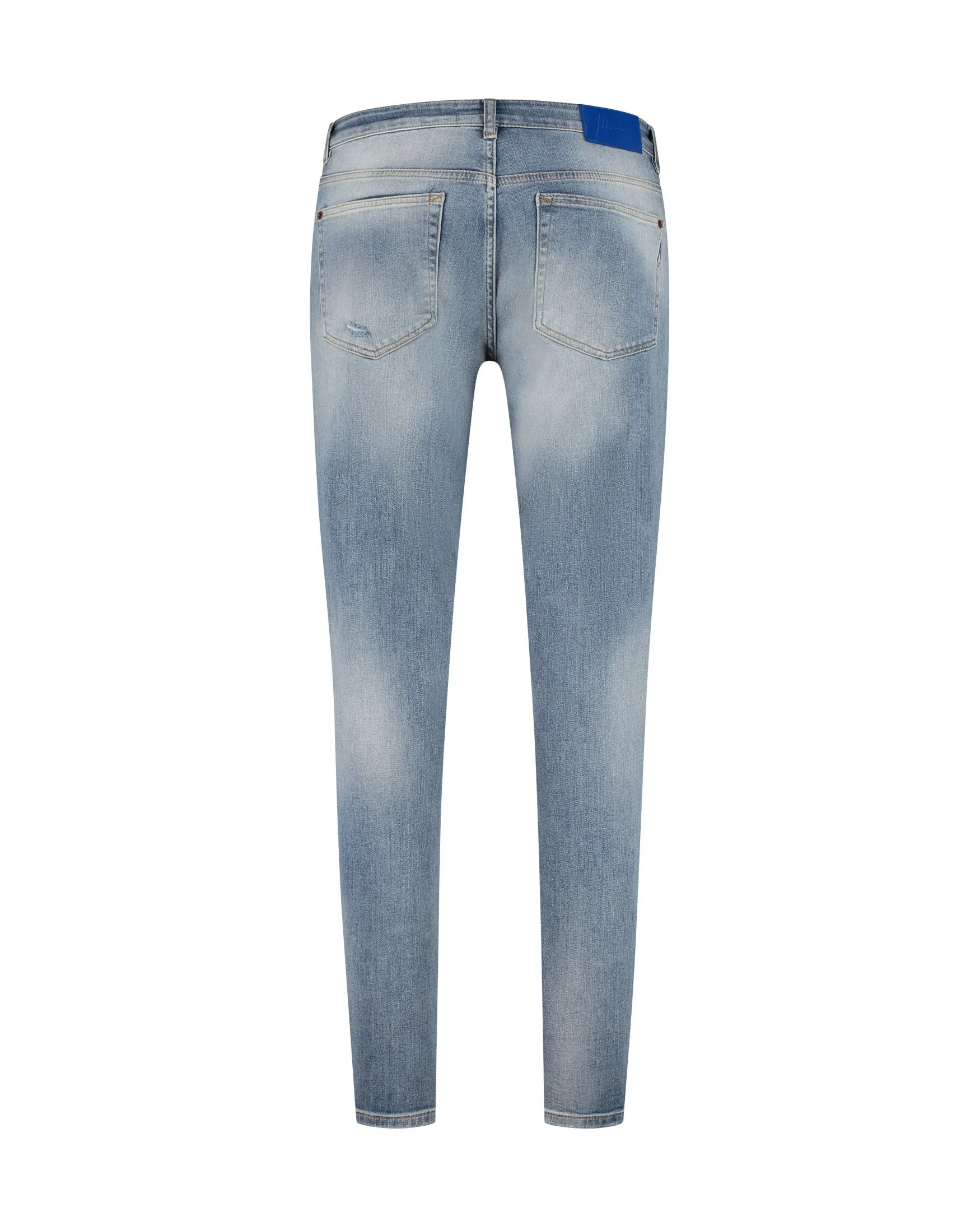 Malelions Men Slim Regular Destroyed Jeans | Light Blue