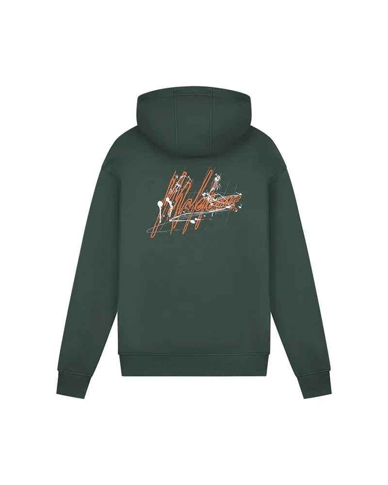 Malelions Men Splash Signature Hoodie | Dark Green