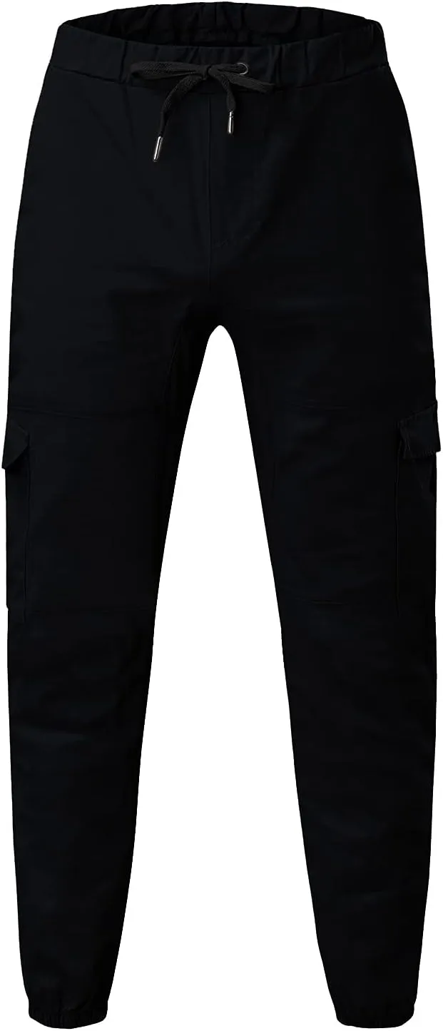 Men's Cargo Sweatpants Pants Lightweight Hiking Workout Jogger Mens Streetwear Reflective Tactical Track Pants Elastic