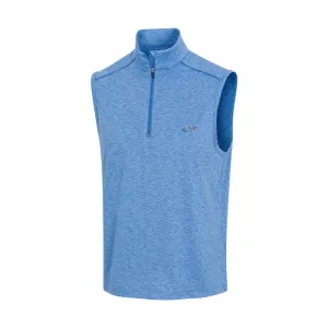 Mens Double Knit Peached Vest - Light Cobalt