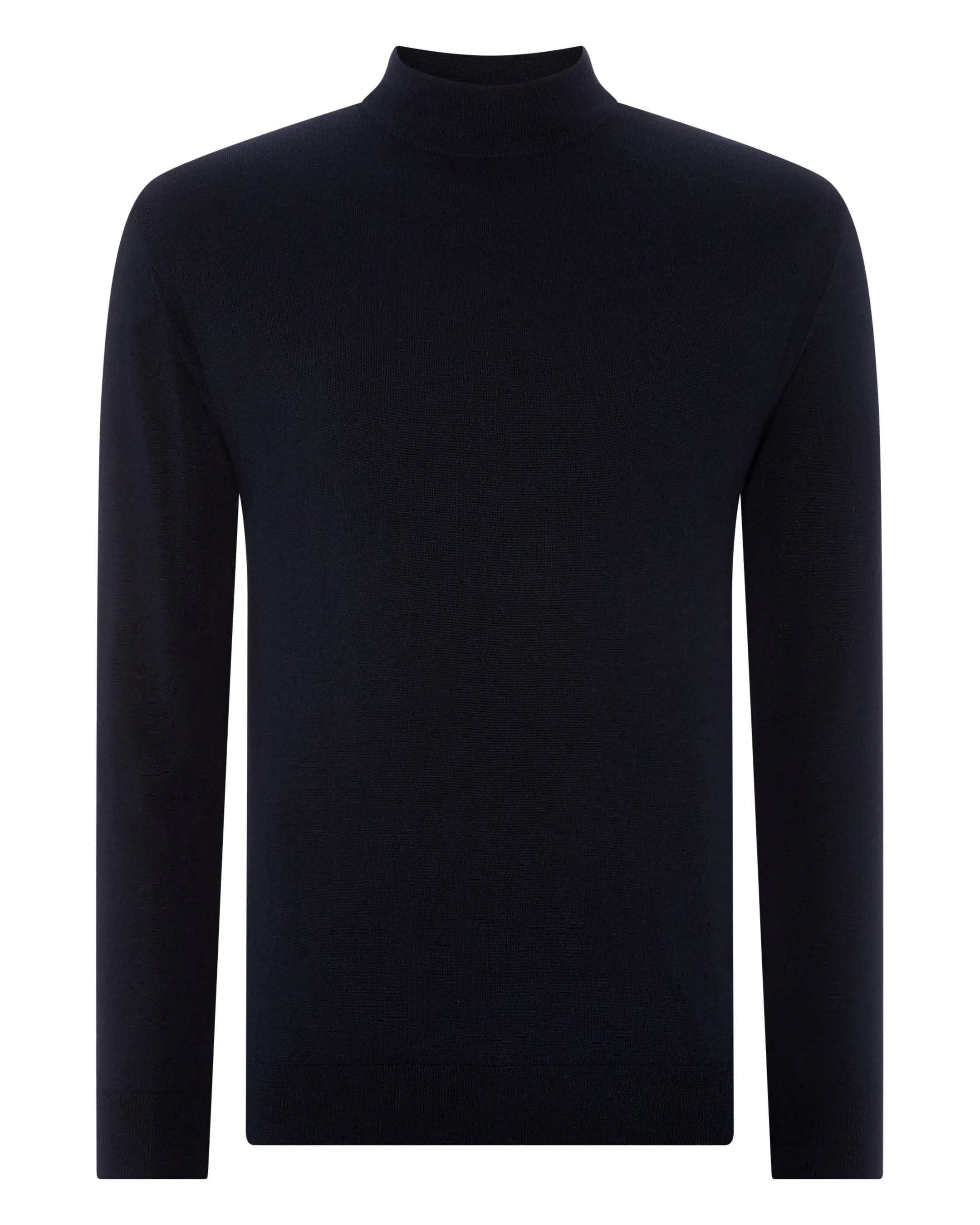 Men's Fine Gauge Cashmere Turtle Neck Sweater Navy Blue