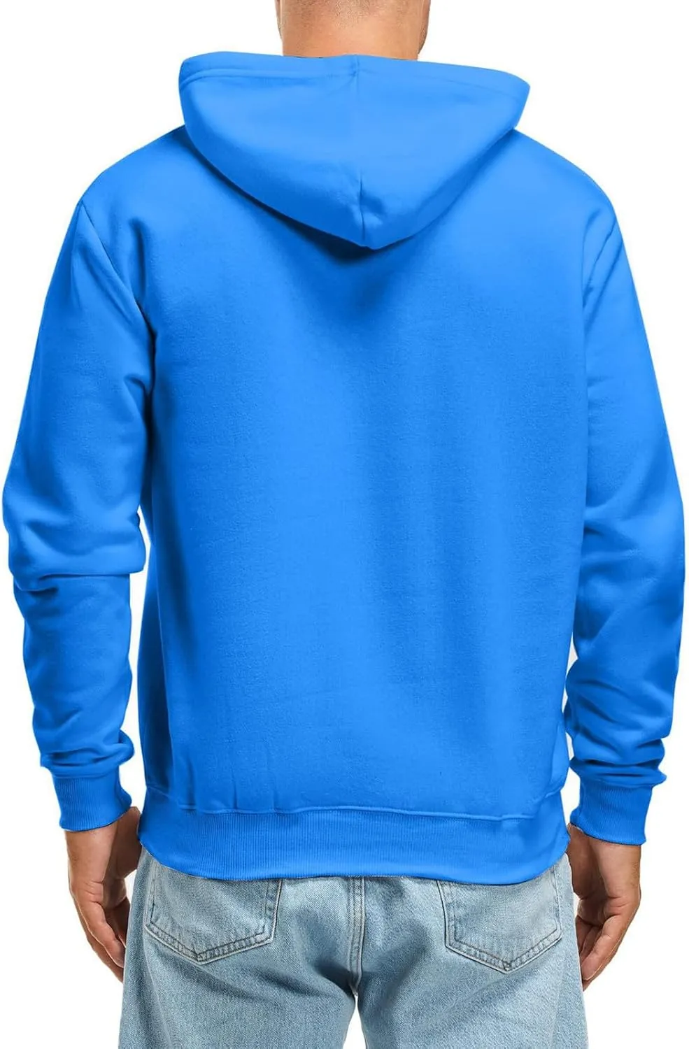 Mens Hoodie, Mens Fashion Athletic Hoodies Sports Sweatshirt Solid Color Fleece Pullover Casual Drawstring Y2K Hoodie