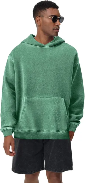 Mens Hoodies Pullover Oversized Hoodie Plush Cotton Hooded Couples Vintage Trendy Washed Streetwear Sweatshirt