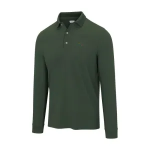 Men's Long Sleeve Golf Polo T-shirt - Olive